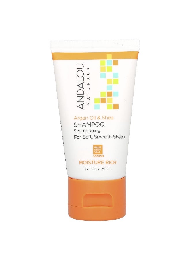 Andalou Naturals Andalou Naturals, Shampoo, Argan Oil & Shea, 1.7 fl oz (50 ml) - Image 1