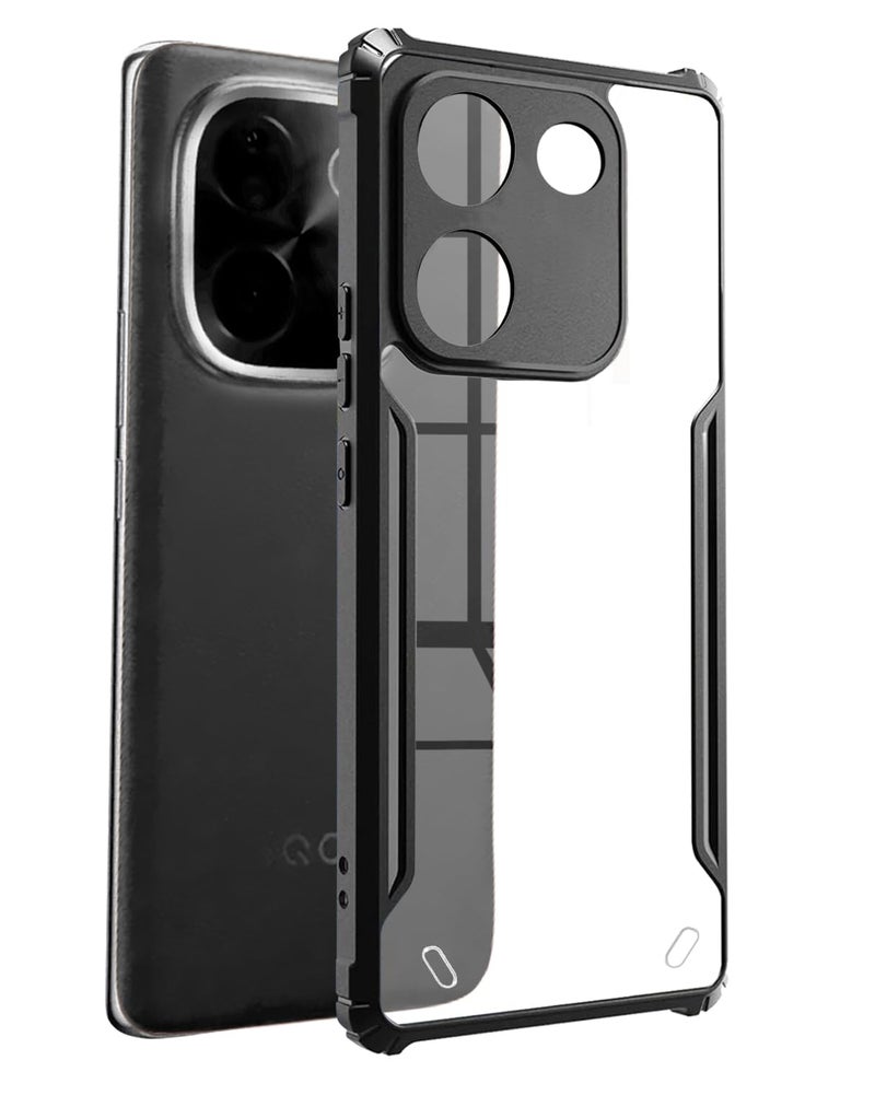SPAZY CASE® iQOO Z9s Pro 5G / Vivo T3 Pro 5G Back Cover | Transparent Crystal Clear Hard PC Back Case with TPU Bumper, Drop Protection Case Cover for iQOO Z9s Pro 5G / Vivo T3 Pro 5G - Image 1