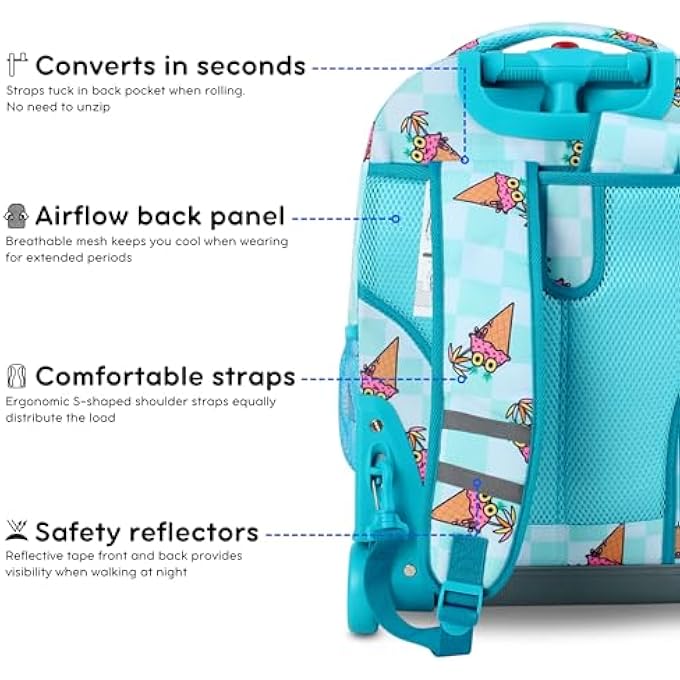 rayihni unisexadult Sunrise Rolling Backpack - Image 3