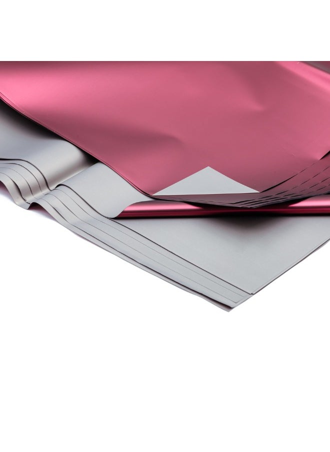 Gulf Flowers Bordeaux Heavy Metal Wrapping Film – 63 Micron, 20pcs, 58cm x 58cm, Bordeaux 