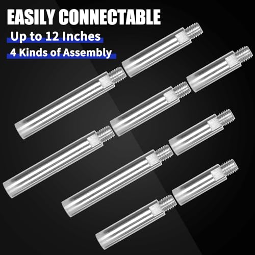 Pomsare 12PCS Angle Grinder Attachments Kit with Flange Nuts, Angle Grinder Extension Connecting Shaft Rod with 5/8-11 Thread, Universal Adjustable Spanner Wrench Set for DeWalt Milwaukee Makita Grinder Tools - Image 3