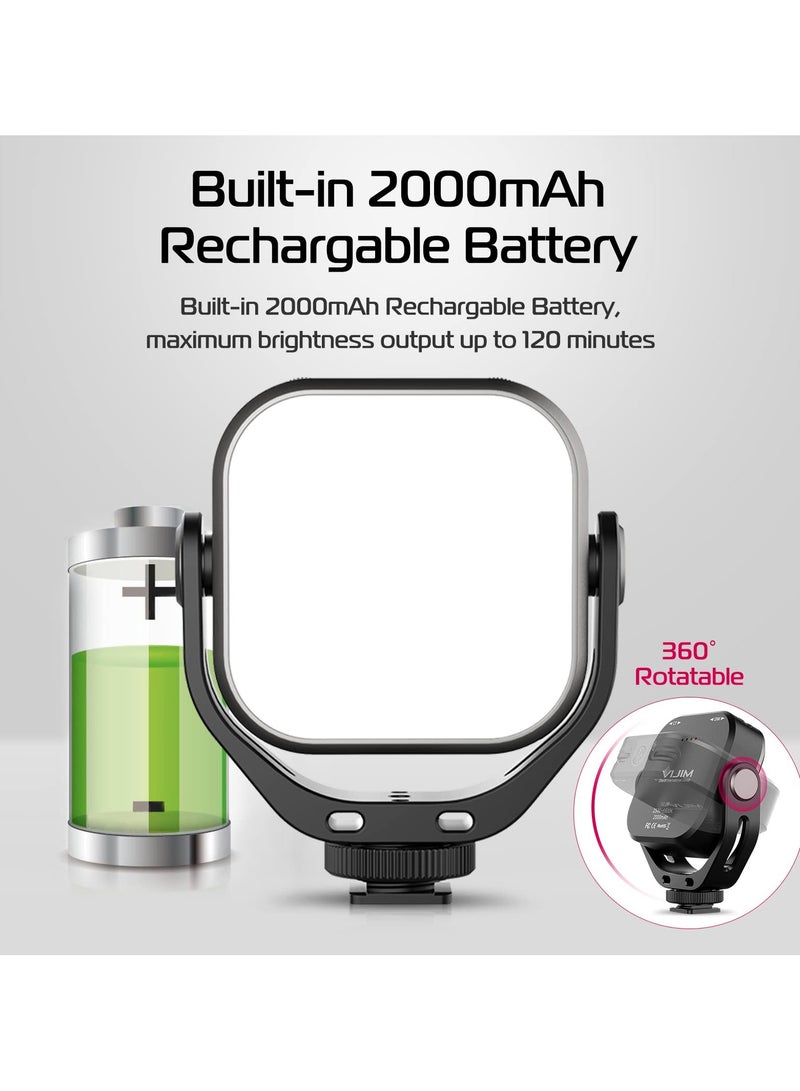 ULANZI VL66 Bi-Color Adjustable Rechargeable 2500-6500K - Mini Video Portable Light on Cam, 2000mAh CRI95+ Dimmable, Ultra Bright Photo & Video Lighting, LED Fill Lamp for DSLR Camcorder Action Camera - Image 3