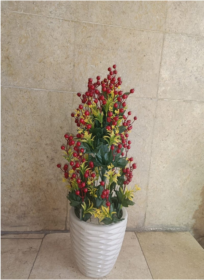 Generic An elegant artificial cherry tree with a high quality acrylic white pot  - Image 1