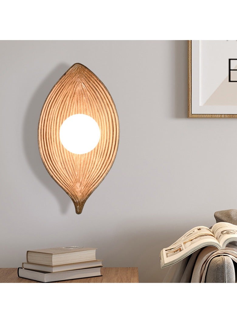 عام الشمال ورقة الجدار مصباح السرير الراقية الشعور wabi-sabi الرياح على الطريقة اليابانية بسيطة الإقامة المنزلية مصباح الحائط الخلفية ، الجدار الديكور مصباح (الرجعية اللون) - Image 2