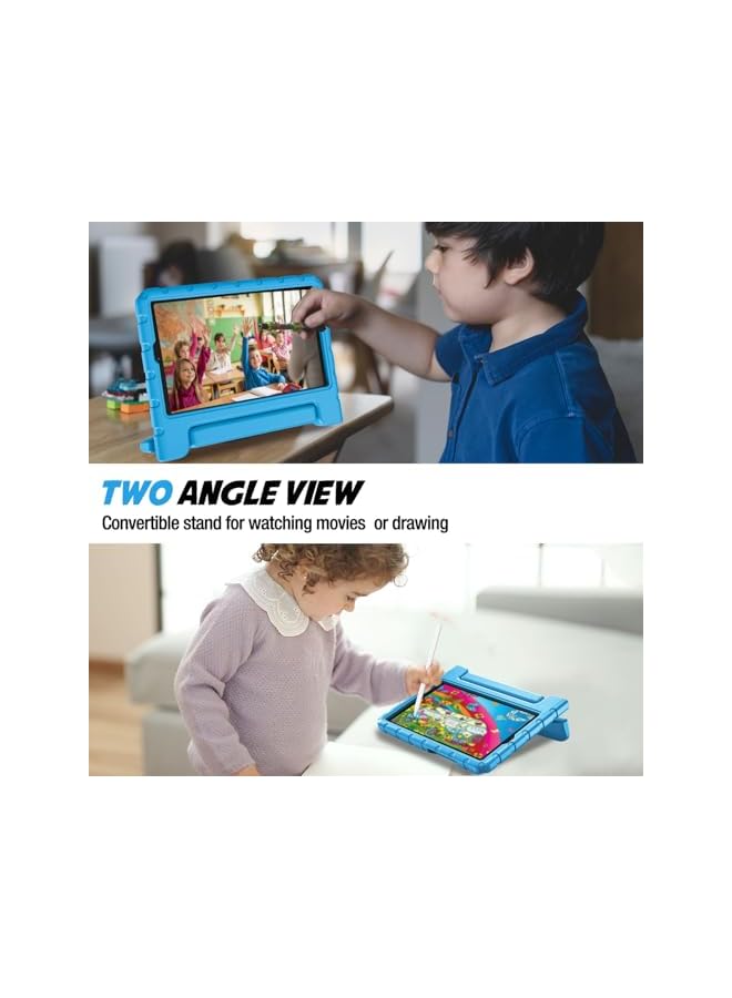 Procases Kids Case For Galaxy Tab A9 Shockproof Cover With Handle Stand Lightweight Kids Friendly Protective Case For Galaxy Tab A9 2023 Sm X110 Blue - Image 5