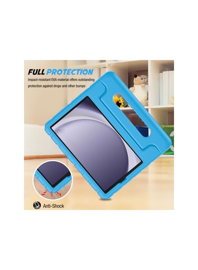 Procases Kids Case For Galaxy Tab A9 Shockproof Cover With Handle Stand Lightweight Kids Friendly Protective Case For Galaxy Tab A9 2023 Sm X110 Blue - Image 4