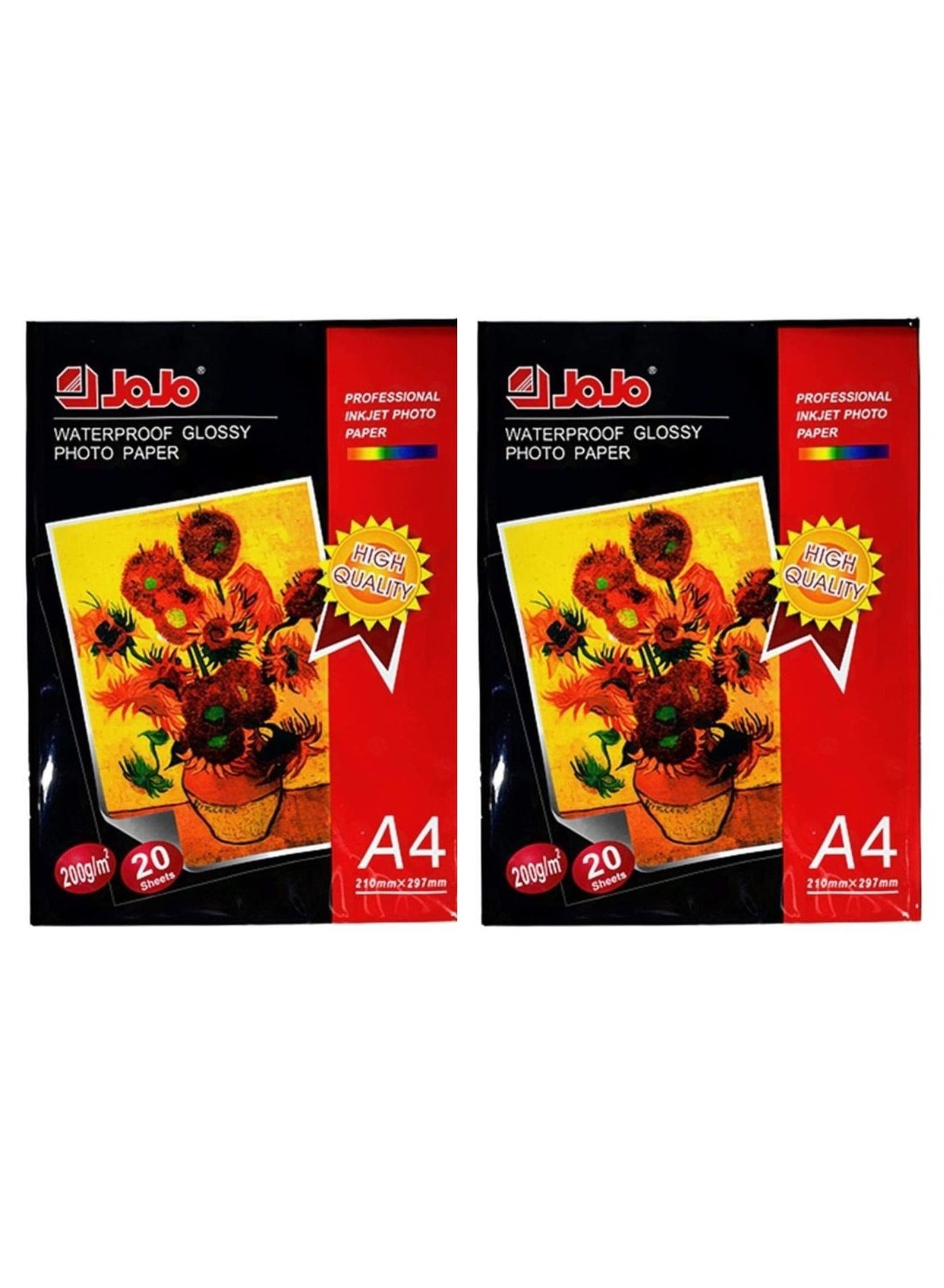 JOJO JOJO 20 Sheet Waterproof Glossy Inkjet Photo Paper A4 Pack Of 2 Z809ADC05E15AE383D4FCZ