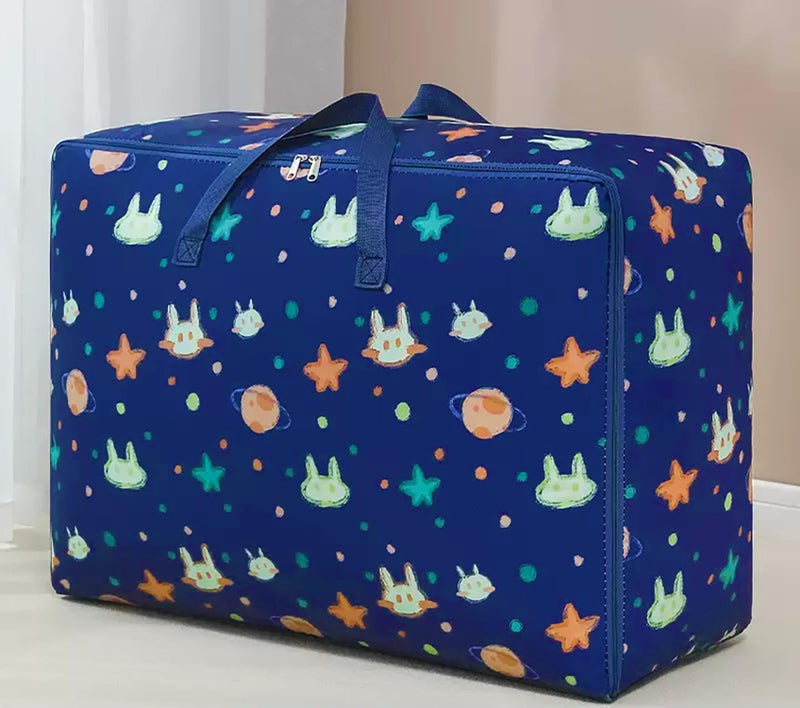 House of Quirk Extra Large Oversized Handy Storage Bag Laundry Bags Quilt Beddings Blanket 105 Litre - Blue Flamimgo, Oxford Fabric - Image 3