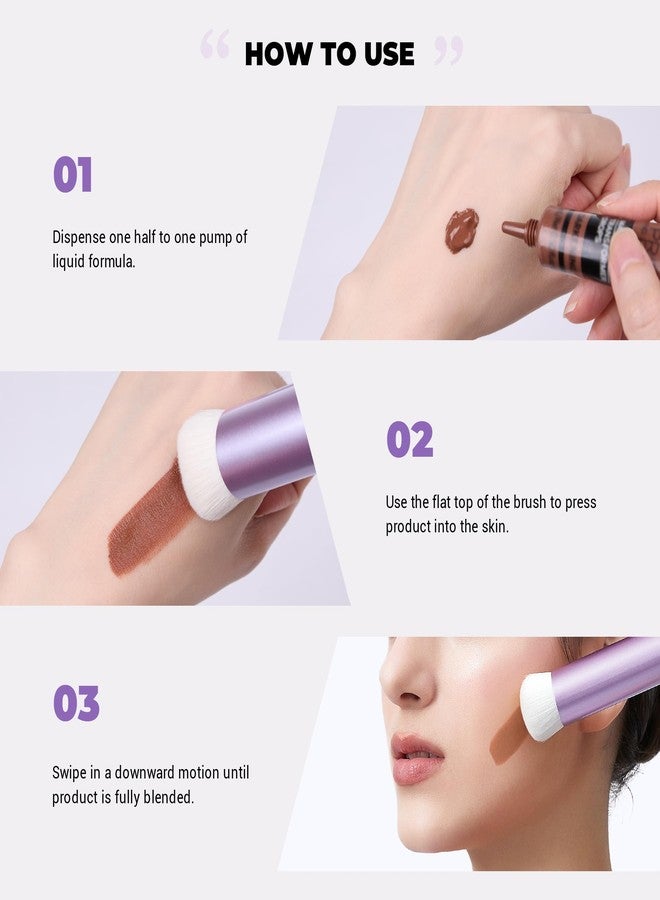 Jessup Foundation Brush for Liquid Makeup, Face Kabuki Makeup Brush for Contour Powder Blush and Bronzer, Ultra-Soft Fiber Perfect for Blending Liquid AS003 - Image 5