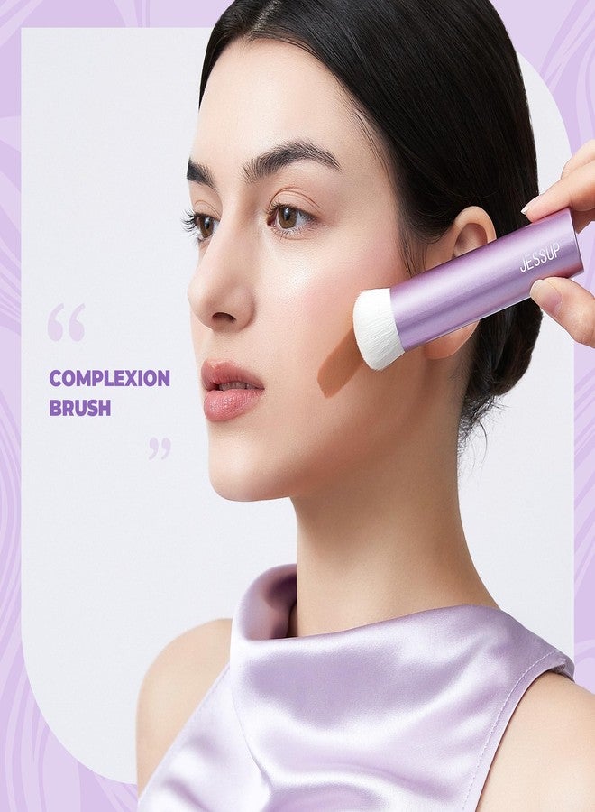 Jessup Foundation Brush for Liquid Makeup, Face Kabuki Makeup Brush for Contour Powder Blush and Bronzer, Ultra-Soft Fiber Perfect for Blending Liquid AS003 - Image 2