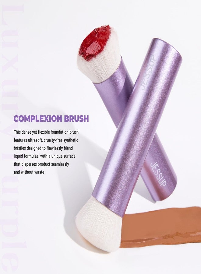 Jessup Foundation Brush for Liquid Makeup, Face Kabuki Makeup Brush for Contour Powder Blush and Bronzer, Ultra-Soft Fiber Perfect for Blending Liquid AS003 - Image 3