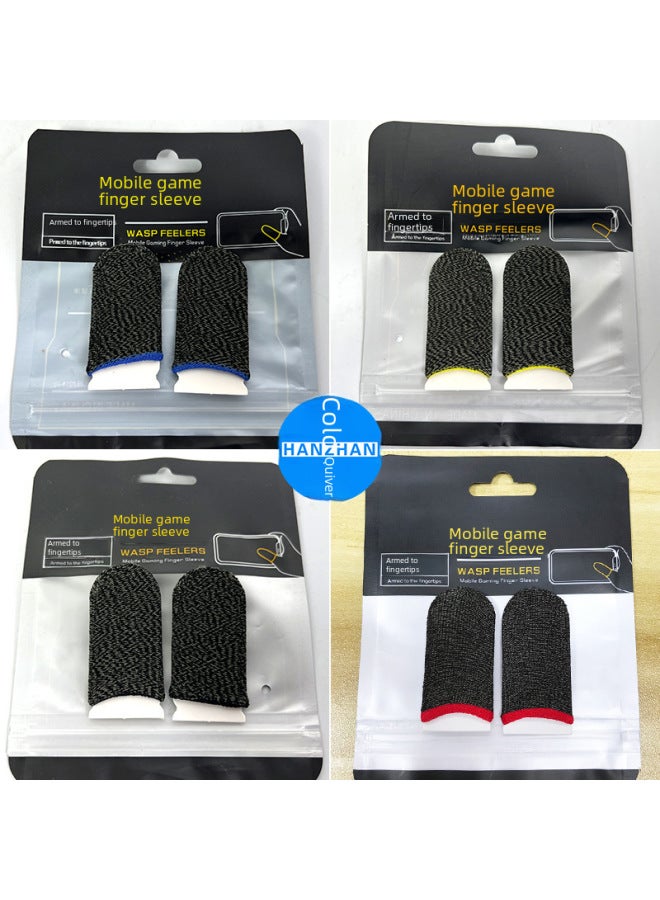 Popular Game Finger Set Ultra-thin Mobile Game Non-slip Sweat-proof E-sports Finger Set King Walking Artifact Chicken Finger Set-Product Color:A Pair Of 24-pin Magic Finger Cots (two-color Carbon Ye - Image 2