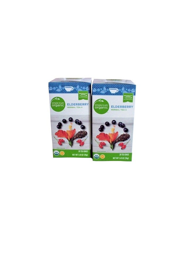 Simple Truth Organic Elderberry Herbal Tea 20 ct (Pack of 2)