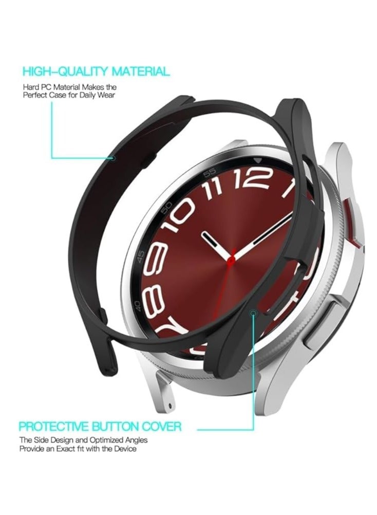 Protective Case Compatible with Samsung Galaxy Watch 6 43mm - Polycarbonate Protective Case [No Screen Film] - Black - Image 4
