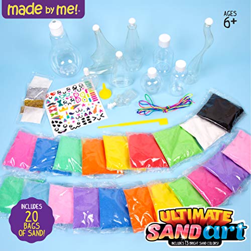 Made By Me Ultimate Sand Art Kit Includes 13 Colors of Sand 1 Glow in The Dark Sand with 8 Bottles 3 Pack of Glitter Sticker Sheet More Arts Crafts Arts and Crafts for Ages 6 - Image 5