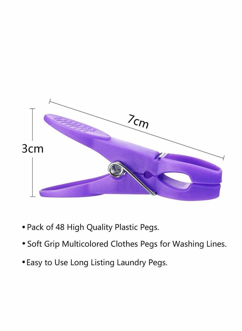 Y&D 48 Pieces Clothes Pins Cloths Clips Strong Laundry Home Pegs Windproof for Supplies Non Slip Clothes/Laundry - Image 4