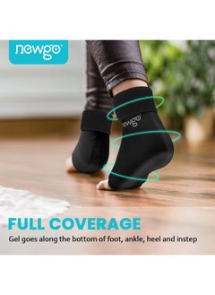NEWGO NEWGO Ankle Ice Pack for Injuries Reusable Ice & Hot Therapy, Cold Compression Ice Pack for Sprained Ankle - Black  - Image 2