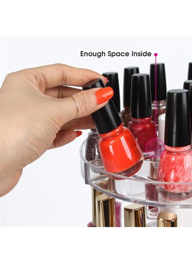 J JACKCUBE DESIGN Acrylic Rotating Nail Polish Display Stand Spinning Rack Holds 115 - 195 Bottles, 5 Tier Storage Holder Organizer for Nail Polish, Makeup, Essential Oil and more- MK548A - Image 4
