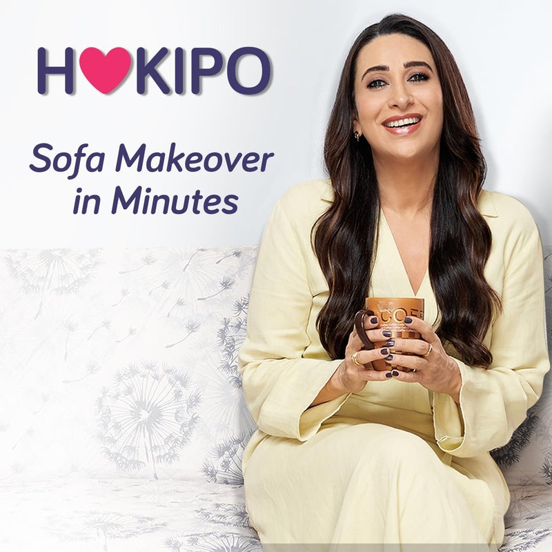 HOKIPO غطاء أريكة مغطى بالكامل HOKIPO 140gsm لأريكة 4 مقاعد، بني نحاسي مزخرف (AR-5006-C8) - Image 4