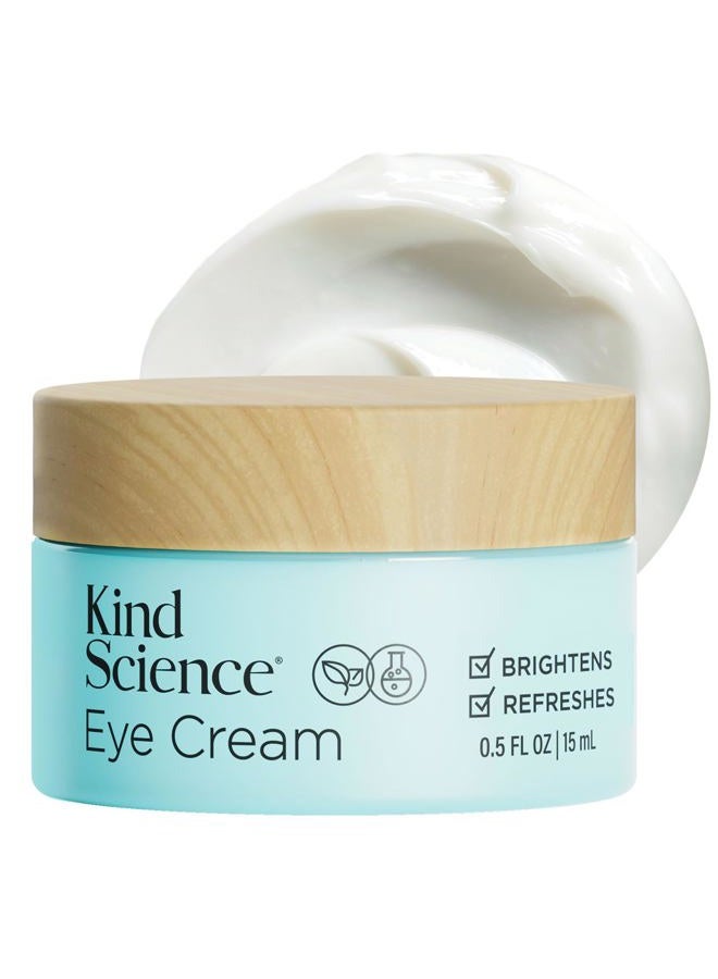 Kind Science by Ellen DeGeneres Eye Cream - Under Eye Cream for Wrinkles Noticably Smooths & Moisturizes - Anti Aging with Hyaluronuic Acid, Vitamin C - Fragrance Free, Paraben Free, 0.5 fl oz - Image 1