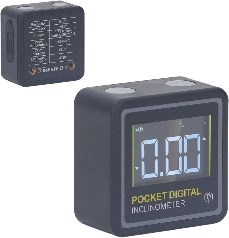 Pocket Digital Inclinometer, Magnetic Angle Finder Protractor with Data Lock and Backlight, for Woodworking and Home Measurement - Image 5