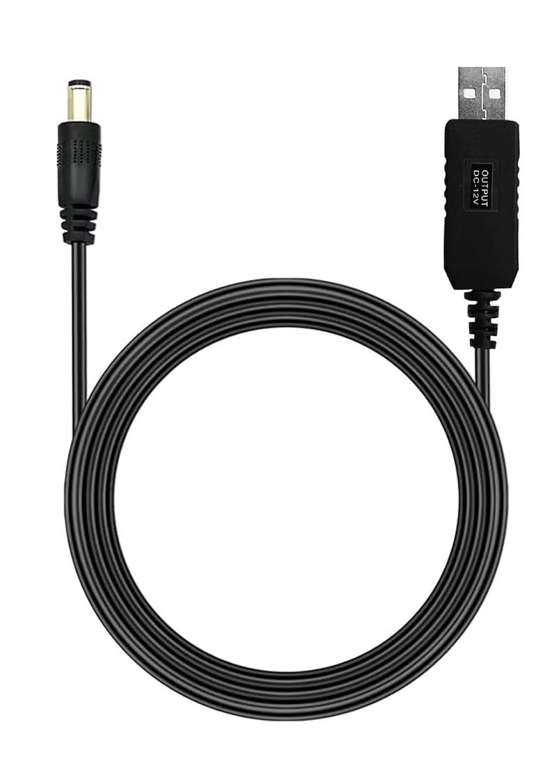كابل راوتر باور بانك طاقة USB بتيار مستمر 5 فولت الى 9 فولت والى 12 فولت، مع مقبس تيار مستمر 5.5 × 2.1 يعمل على تشغيل الراوتر أثناء انقطاع الكهرباء (1 متر) - Image 4