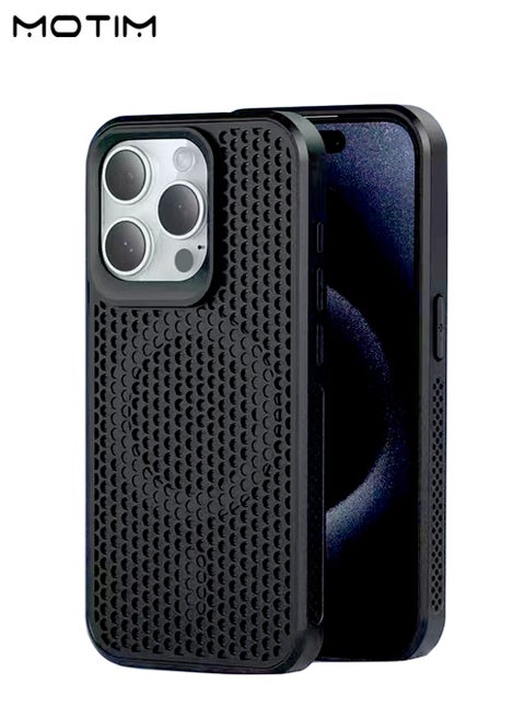 Iphone 16 Pro/16 Pro Max Heat Dissipation Magnetic Case, Compatible with MagSafe, Simple Hollow Cooling Case, Shockproof Anti Drop MLT-Grade Protective Cover