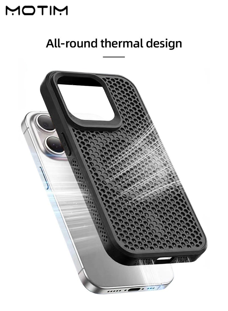 Motim Iphone 16 Pro/16 Pro Max Magnetic Case, Compatible with MagSafe, Hollow Heat Dissipation Cooling Case, MLT-Grade Anti Drop Shockproof Protective Cover  - Image 3