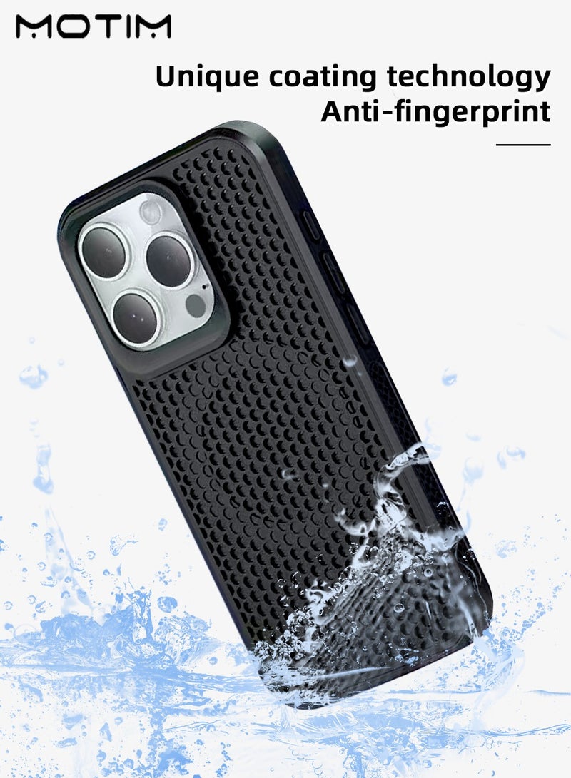 Motim Iphone 16 Pro/16 Pro Max Magnetic Case, Compatible with MagSafe, Hollow Heat Dissipation Cooling Case, MLT-Grade Anti Drop Shockproof Protective Cover  - Image 4