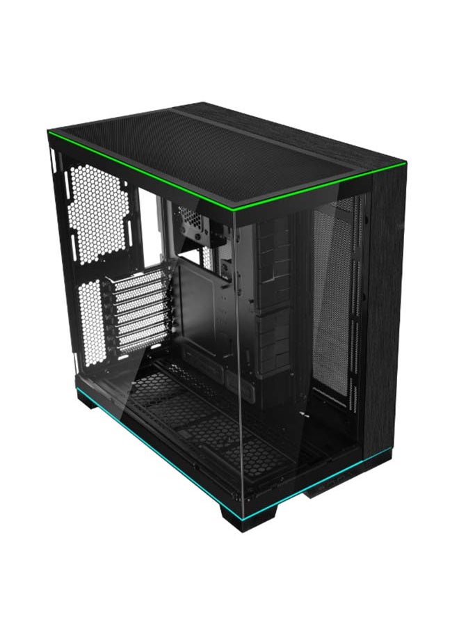LIAN LI علبة ألعاب Lian Li O11D EVO RGB سوداء ATX MidTower من الزجاج المقسّى، تدعم مبرد وحدة المعالجة المركزية حتى 167 مم، تدعم وحدة معالجة الرسومات حتى 422 مم، تدعم المبرد 360 مم، 8 فتحات PCI، الواجهة الأمامية: 2 منفذ USB، 1 منفذ Type C | أسود  - Image 2