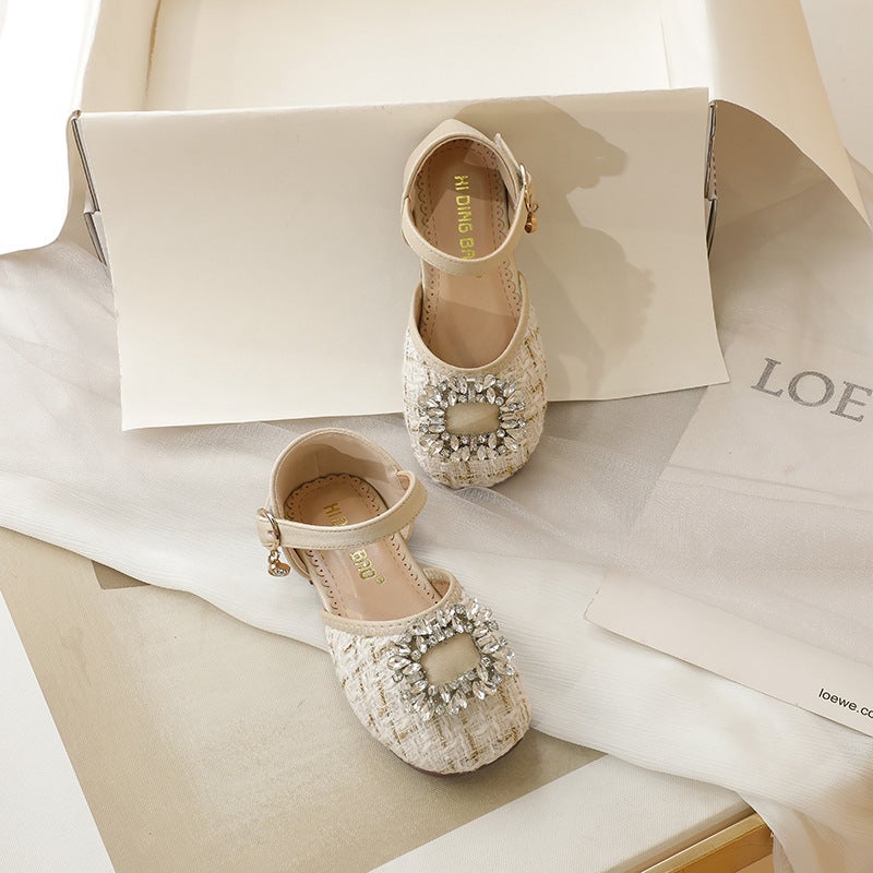 Princess Shoes For Girls, Closed-Toe Sandals, 2022 Soft-Soled Small Leather Shoes, Baby Single Shoes, Flat-Soled For Older Children - Image 3