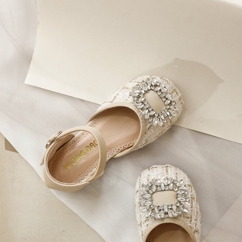 Princess Shoes For Girls, Closed-Toe Sandals, 2022 Soft-Soled Small Leather Shoes, Baby Single Shoes, Flat-Soled For Older Children - Image 5