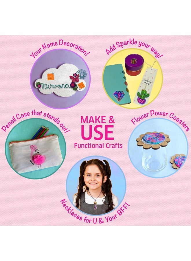 CHALK AND CHUCKLES - 7 Days Of Art And Craft Kit For Kids Age 8-12, 30 Diy Activities-Diamond Art Stickers, Painting, Scratch Art, Birthday Gift For Girls, Boys 9, 10, 11, 12-15 Years - Image 1