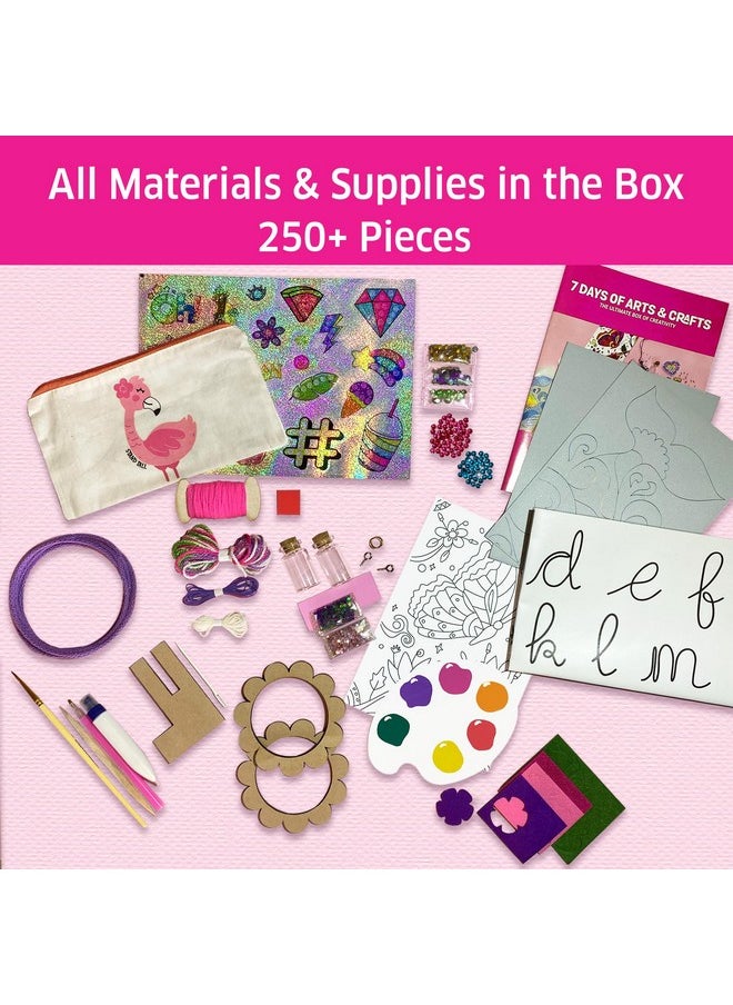 CHALK AND CHUCKLES - 7 Days Of Art And Craft Kit For Kids Age 8-12, 30 Diy Activities-Diamond Art Stickers, Painting, Scratch Art, Birthday Gift For Girls, Boys 9, 10, 11, 12-15 Years - Image 1