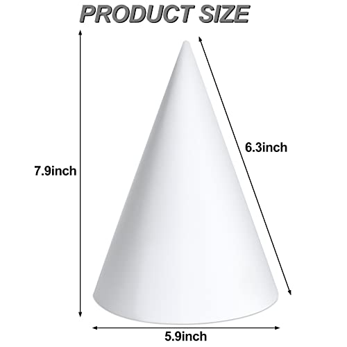 Festiko White Cone Hats, 30 PCS Party Hats, DIY Crafts, Kids & Adult - Image 2