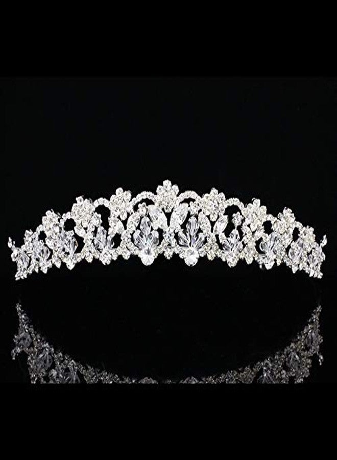 سامكي تاج زفاف سامكي مرصع بأحجار الراين، قطعة رأس كريستالية، إكسسوارات شعر العروس - Image 4