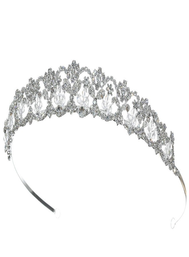 سامكي تاج زفاف سامكي مرصع بأحجار الراين، قطعة رأس كريستالية، إكسسوارات شعر العروس - Image 2