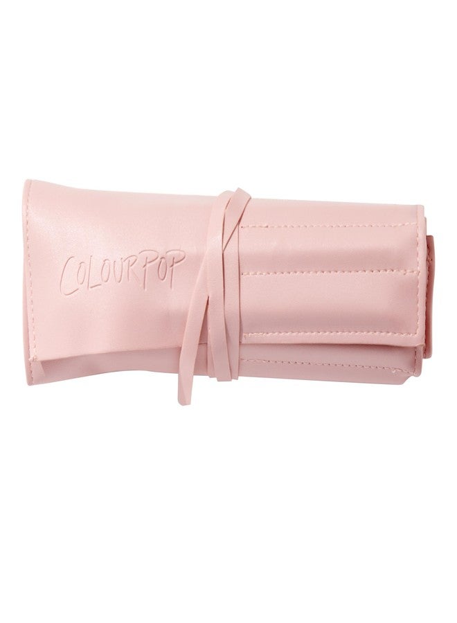 ColourPop Smoke 'N Roses Brush Roll Face & Eye Brush Set - Face & Eye Makeup Set - Made with Luxe Synthetic Vegan Bristles - Includes Holder (14 Count) - Image 4