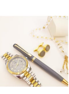 Rivoly Men's stainless steel set consisting of a watch, a rosary, a pen and cufflinks  - Image 3