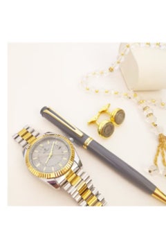 Rivoly Men's stainless steel set consisting of a watch, a rosary, a pen and cufflinks  - Image 5