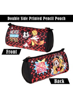 Kuber Industries Kuber Industries Pencil Pouch | Kids Stationary Storage Bag | Pencil Utility School Pouches | Multi-Purpose Travel Pouch | Geometry Box | Disney Mickey | Large | Black  - Image 2