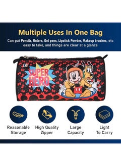 Kuber Industries Kuber Industries Pencil Pouch | Kids Stationary Storage Bag | Pencil Utility School Pouches | Multi-Purpose Travel Pouch | Geometry Box | Disney Mickey | Large | Black  - Image 4