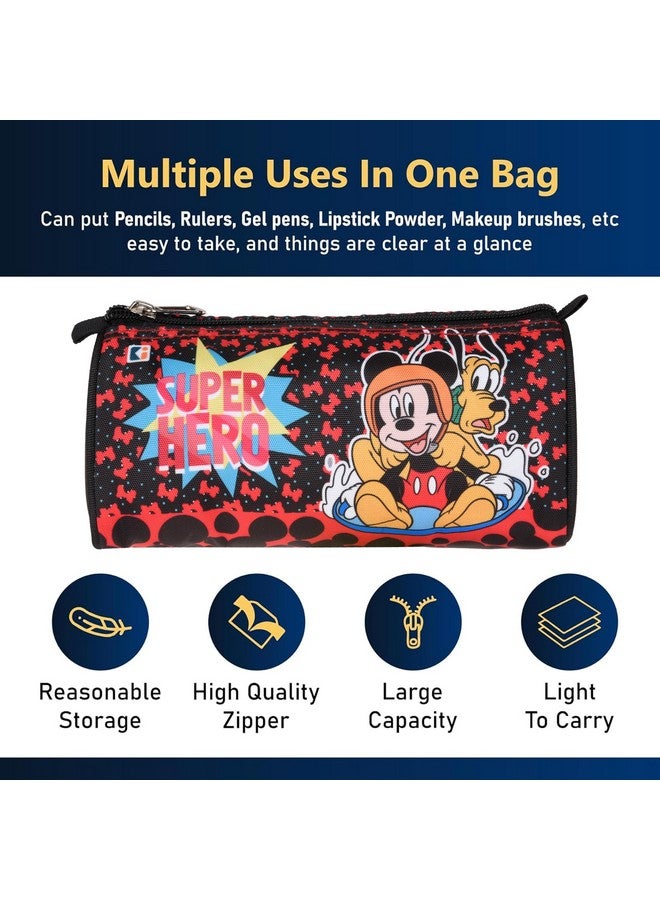 Kuber Industries Kuber Industries Pencil Pouch | Kids Stationary Storage Bag | Pencil Utility School Pouches | Multi-Purpose Travel Pouch | Geometry Box | Disney Mickey | Large | Black  - Image 4