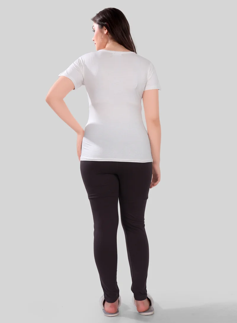 TUMMY Maternity & Nursing Pull On Top - White