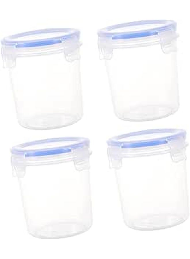 Airtight Food Storage Containers 4 Piece Set Transparent PP Kitchen Pantry Organizer - Image 1