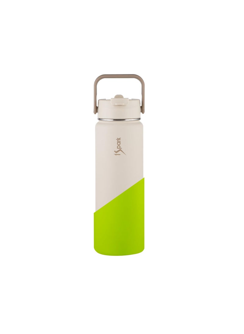 1Spark 1Spark Dual Lid Dreamer 18hrs Hot 30hrs Cold 750 ml BottlePack of 1Steel Rich Beige Lime 