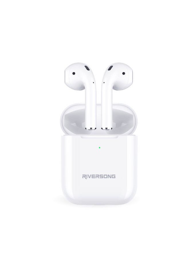 RIVERSONG Airfly L2 True Wireless Stereo Earbuds, Touch Control, Sweat Proof, White Color  - Image 1