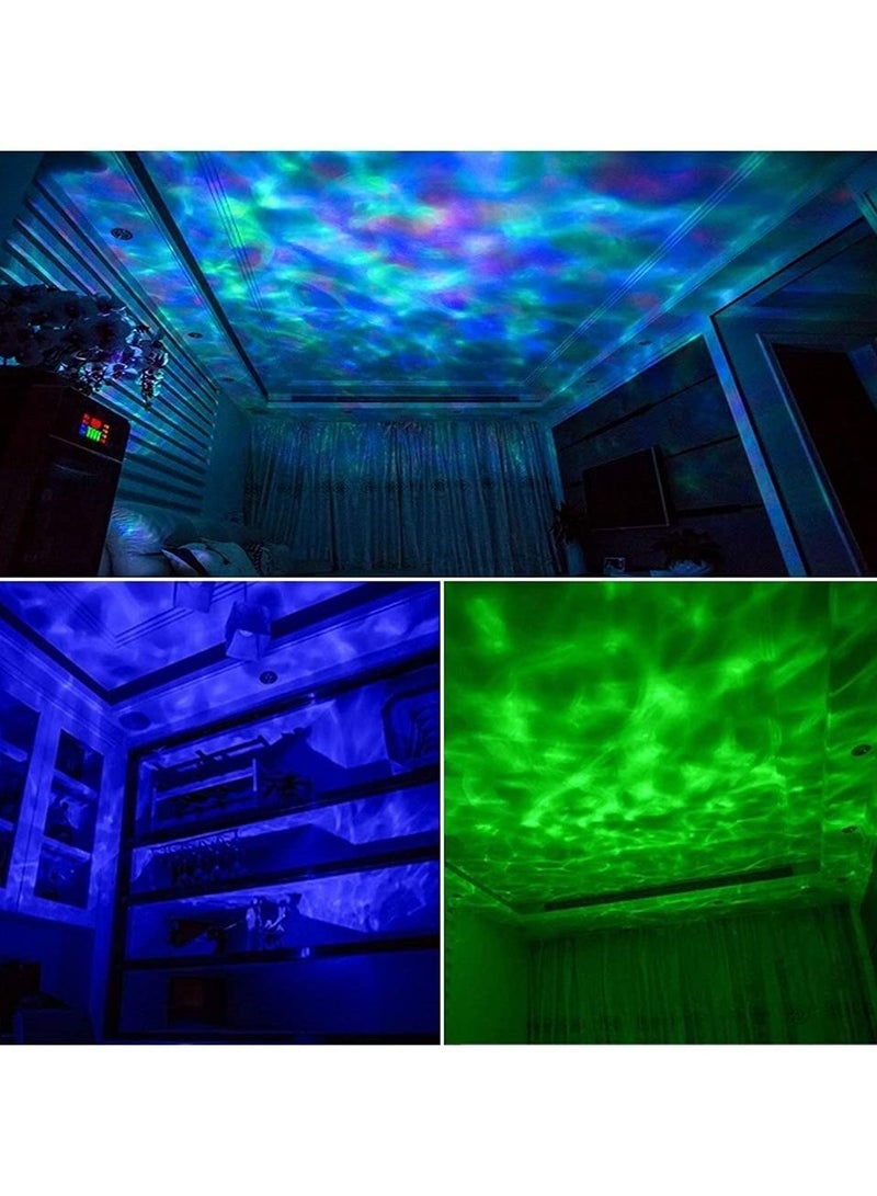 Luckam Ocean Wave Projector Night Light with Remote Control Timer USB Music Speaker Child Bedside Lights Baby Gifts with Selectable Colors for Bedroom Party Birthday Holiday Decoration - Image 5