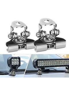 Led Light Bar Mounting Bracket Nilight 2Pcs Universal Adjustable Pillar Hood Led Work Light Mount Bracket Clamp Holder For Off Road Jeep Truck Suv Installing Without Drilling