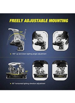 OIMG Led Light Bar Mounting Bracket Nilight 2Pcs Universal Adjustable Pillar Hood Led Work Light Mount Bracket Clamp Holder For Off Road Jeep Truck Suv Installing Without Drilling  - Image 4